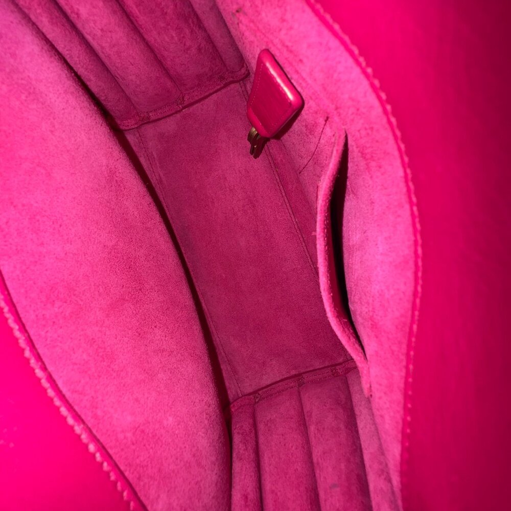 SAINT LAURENT LEATHER Sac de Jour Nano Pink W/Strap - Picture 4 of 12